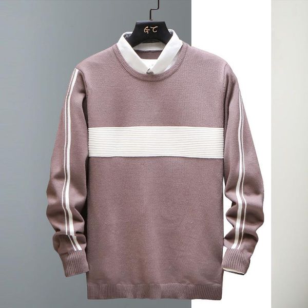 2020 new autumn winter men's sweater fashion patchwork long sleeve kintted male pullovers casual fake two piece, White;black
2020 new autumn winter men's sweater fashion patchwork long sleeve kintted male pullovers casual fake two piece, White;black