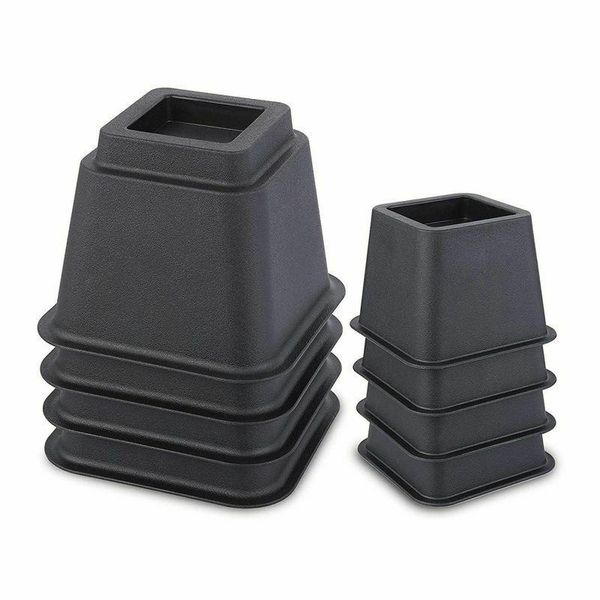 8-pack set 3/ 5/ 8 inches bed risers furniture risers heavy duty durable plastic
