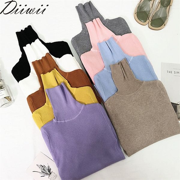 diiwii style fashion for women winter turtleneck thin pullover jumper knitted sweater pull femme 201222, White;black
diiwii style fashion for women winter turtleneck thin pullover jumper knitted sweater pull femme 201222, White;black