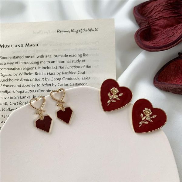 stud sweet love heart glaze rose flower simple metal party gifts oil painting geometric, Golden;silver
stud sweet love heart glaze rose flower simple metal party gifts oil painting geometric, Golden;silver
