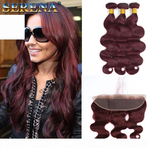 9a wine red ear to ear 13x4 lace frontal closure with bundles body wave burgundy #99j brazilian virgin hair frontal with baby hair, Black;brown
9a wine red ear to ear 13x4 lace frontal closure with bundles body wave burgundy #99j brazilian virgin hair frontal with baby hair, Black;brown