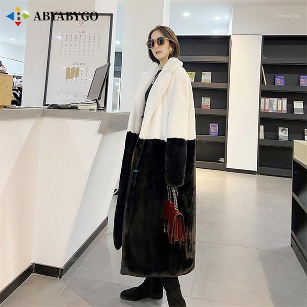 winter loose faux x-long jacket fashion spliced color warm furry fur outerwear thicken coat women plus size clothes 5xl1, Black
winter loose faux x-long jacket fashion spliced color warm furry fur outerwear thicken coat women plus size clothes 5xl1, Black