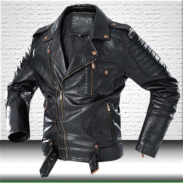 men fashion leather jacket coat brand new motorcycle leather jacket men faux leather jackets winter windbreaker coats 201215, Black
men fashion leather jacket coat brand new motorcycle leather jacket men faux leather jackets winter windbreaker coats 201215, Black