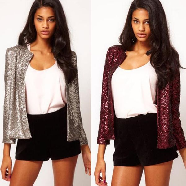 women's suits & blazers paillette slim solid for female hidden breasted club women suit and jackets party spring autumn feminino1, White;black
women's suits & blazers paillette slim solid for female hidden breasted club women suit and jackets party spring autumn feminino1, White;black