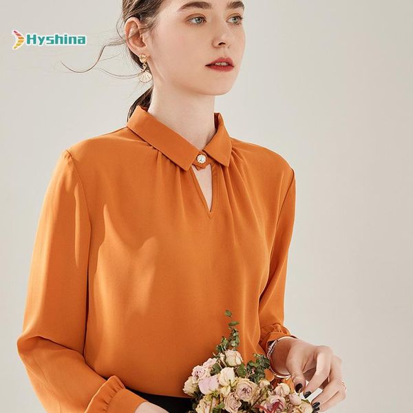 women's blouses & shirts long sleeve shirt women style pleated lapel straight tube chiffon, White
women's blouses & shirts long sleeve shirt women style pleated lapel straight tube chiffon, White