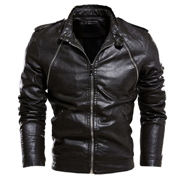 design motorcycle leather jacket men multi zippers classic biker jacket men casual pu coat veste en cuir pour homme, Black
design motorcycle leather jacket men multi zippers classic biker jacket men casual pu coat veste en cuir pour homme, Black