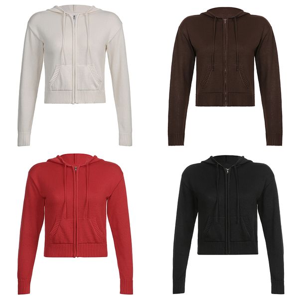 womens solid color knit jacket y2k casual jacket long sleeve cardigan pocket design sweater coat warm slim short hoodie women top, Black;brown
womens solid color knit jacket y2k casual jacket long sleeve cardigan pocket design sweater coat warm slim short hoodie women top, Black;brown