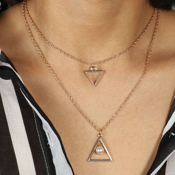 good quality double layer hollow big triangles simulated pearl chain necklaces & pendants for women choker necklaces jewelry, Silver
good quality double layer hollow big triangles simulated pearl chain necklaces & pendants for women choker necklaces jewelry, Silver