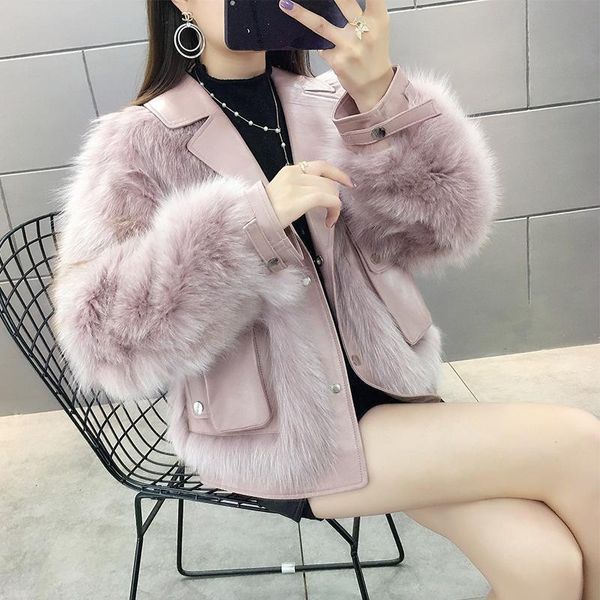 women's fur & faux women 2021 autumn winter fashion coat female casual warm office jacket ladies long sleeve sheepskin overcoat s783, Black
women's fur & faux women 2021 autumn winter fashion coat female casual warm office jacket ladies long sleeve sheepskin overcoat s783, Black