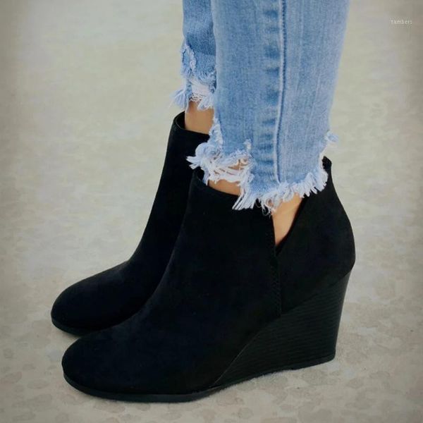 women boots women ankle boots wedges platform autumn female high heel zipper shoes ladies fashion botines mujer1, Black
women boots women ankle boots wedges platform autumn female high heel zipper shoes ladies fashion botines mujer1, Black