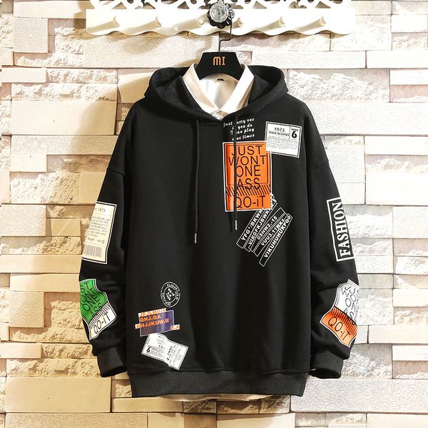2021 new colorblocked japanese street jacket fashion men's hip hop hoodie pullover size 5xl hf5w, Black
2021 new colorblocked japanese street jacket fashion men's hip hop hoodie pullover size 5xl hf5w, Black