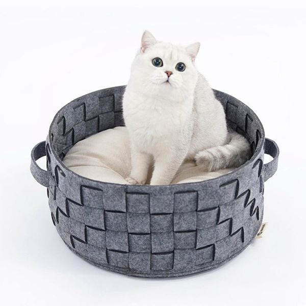 cat beds & furniture basket bed, felt cloth kitten lounge with soft removable pillow pet nest for puppies small animals, all seasons
cat beds & furniture basket bed, felt cloth kitten lounge with soft removable pillow pet nest for puppies small animals, all seasons