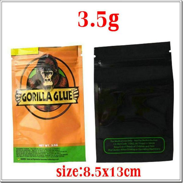 Bag Dhl For Gorilla 3.5g Bag Bags Zipper Mylar Dry Proof Glue Smell Packaging Gorilla Vape Herb Glue Wmtjt Dhsybaby