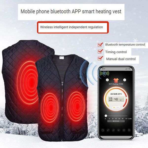 men's vests winter mobile phone bluetooth app stepless thermostat electric heating usb vest female outdoor smart, Black;white
men's vests winter mobile phone bluetooth app stepless thermostat electric heating usb vest female outdoor smart, Black;white