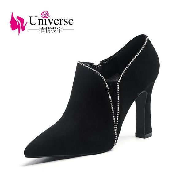 Universe 2020Winter Women's Boots Encrusted With Crystal Super High Heel Handmade Shoes Woman Zipper Ankle Boots For Ladies J261, Black
Universe 2020Winter Women's Boots Encrusted With Crystal Super High Heel Handmade Shoes Woman Zipper Ankle Boots For Ladies J261, Black