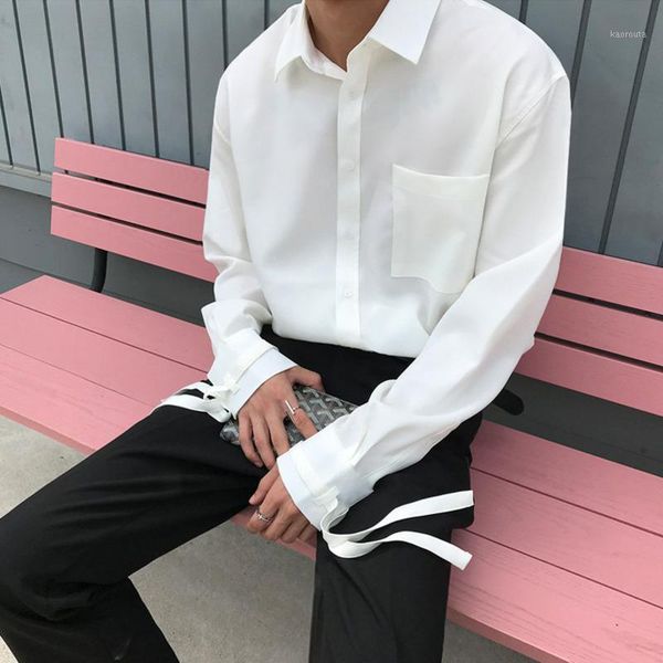 ewq / men's wear 2020 autumn fashion new white red shirt male trend handsome bandage cuff long sleeve casaul design 9y8781, White;black
ewq / men's wear 2020 autumn fashion new white red shirt male trend handsome bandage cuff long sleeve casaul design 9y8781, White;black