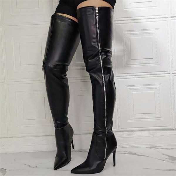 2021 high boots women autumn fashion zip black long boots pointed toe shoes high heels boot female over the knee
2021 high boots women autumn fashion zip black long boots pointed toe shoes high heels boot female over the knee
