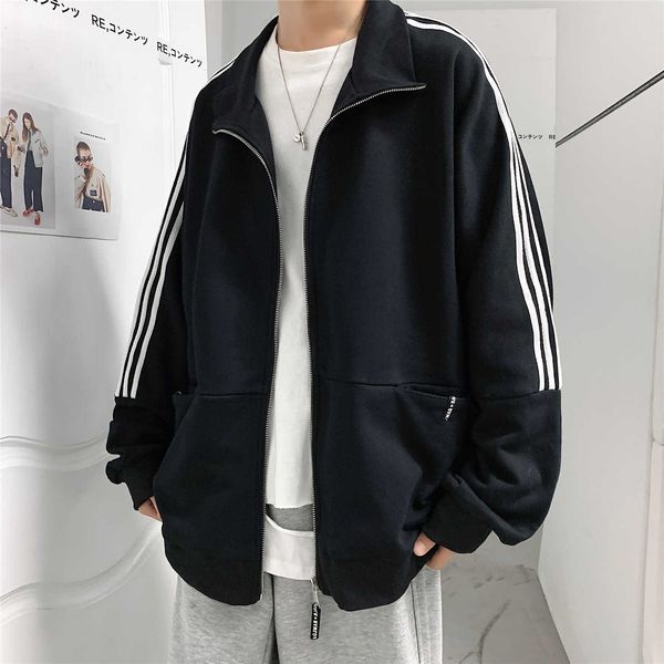 spring sweater men's fashion brand ins autumn lovers trend loose chic cardigan coat, Black;brown
spring sweater men's fashion brand ins autumn lovers trend loose chic cardigan coat, Black;brown