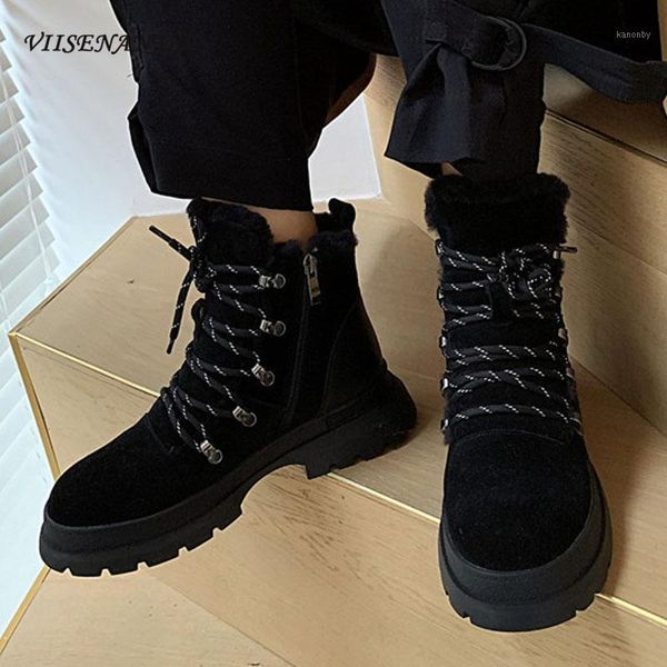 boots white thick-soled velvet women's round head thick heel lace up plush winter versatile short snow genuine leather shoes1, Black
boots white thick-soled velvet women's round head thick heel lace up plush winter versatile short snow genuine leather shoes1, Black