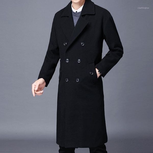 2020 new men's fashion boutique wool black slim business casual woolen coats male solid color high-end brand long coat jackets1
2020 new men's fashion boutique wool black slim business casual woolen coats male solid color high-end brand long coat jackets1