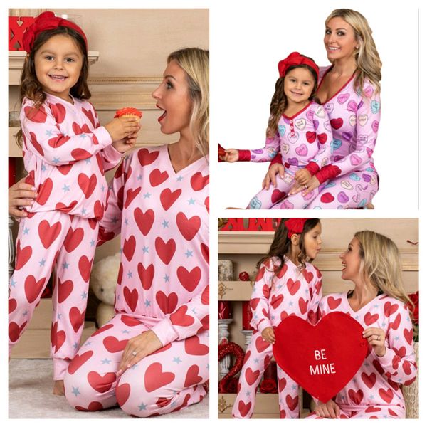 valentine's day heart print parent-child pajamas suit clothing long sleeve +loose pants 2pcs sets mom girls pajamas home clothes g1080, White
valentine's day heart print parent-child pajamas suit clothing long sleeve +loose pants 2pcs sets mom girls pajamas home clothes g1080, White
