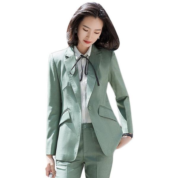 formal green blazer women business suits pant and jacket sets ladies work office uniform styles, White
formal green blazer women business suits pant and jacket sets ladies work office uniform styles, White