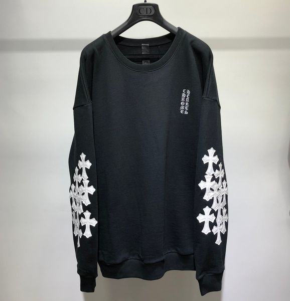 новый мужской и женский санскритский крест вышитый свитер, Black 
новый мужской и женский санскритский крест вышитый свитер, Black