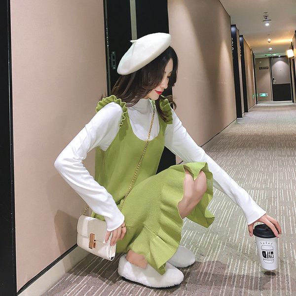 2021 new women's clothing set woman cardigan mid-length woman's sweater chiffon waistcoat dress two suits fdxc, White
2021 new women's clothing set woman cardigan mid-length woman's sweater chiffon waistcoat dress two suits fdxc, White