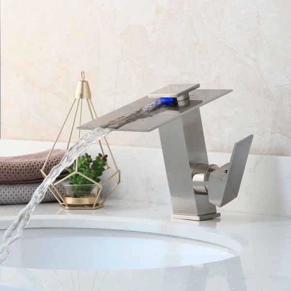 bathroom led faucet brushed nickel sink brass faucets waterfall spray faucet hand wash basin single handle mixer taps1
bathroom led faucet brushed nickel sink brass faucets waterfall spray faucet hand wash basin single handle mixer taps1