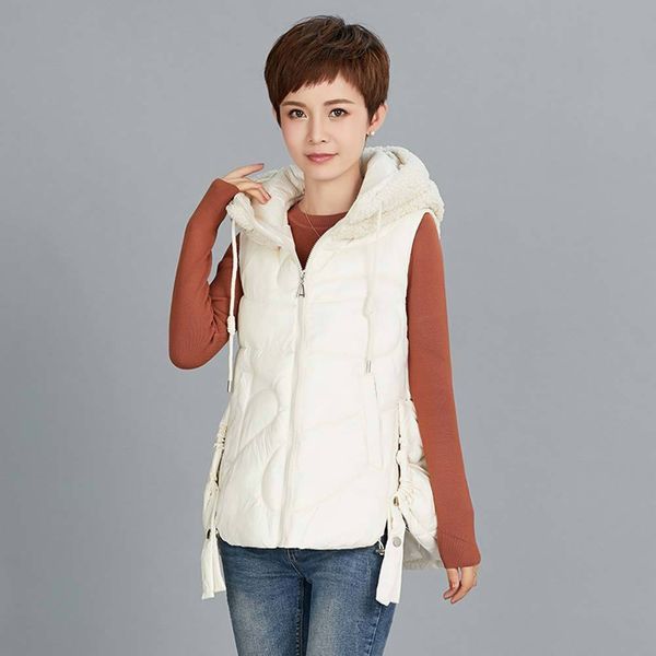 pinkyisblack 2020 new fleece spliced glossy winter women vest quilting drawstring hooded winter waistcoat vest jacket women lj201204, Black;white
pinkyisblack 2020 new fleece spliced glossy winter women vest quilting drawstring hooded winter waistcoat vest jacket women lj201204, Black;white