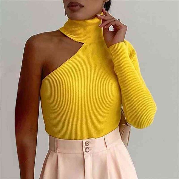 autumn woman fashion casual high neck one shoulder skinny knit warm sweater daily wear yellow long sleeve casual, White;black
autumn woman fashion casual high neck one shoulder skinny knit warm sweater daily wear yellow long sleeve casual, White;black