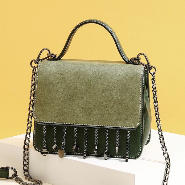 design women bag ladies luxury ttassel one shoulder diagonal handbag korean version trend stitching green chain small square bag gift 7191
design women bag ladies luxury ttassel one shoulder diagonal handbag korean version trend stitching green chain small square bag gift 7191