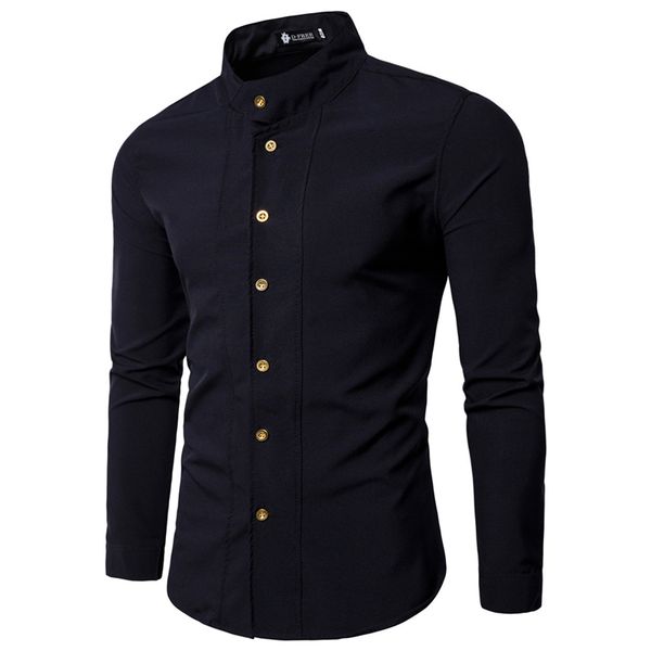e-baihui 2021 spring and autumn new leisure slim trend men's small pointed collar simple fashion long sleeve shirt men's dc46, White;black
e-baihui 2021 spring and autumn new leisure slim trend men's small pointed collar simple fashion long sleeve shirt men's dc46, White;black