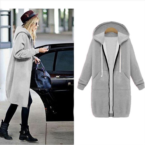 plus size 5xl zip up hooded women jacket full sleeves pockets hoodies autumn winter casual coat long solid outwear, Black;brown
plus size 5xl zip up hooded women jacket full sleeves pockets hoodies autumn winter casual coat long solid outwear, Black;brown