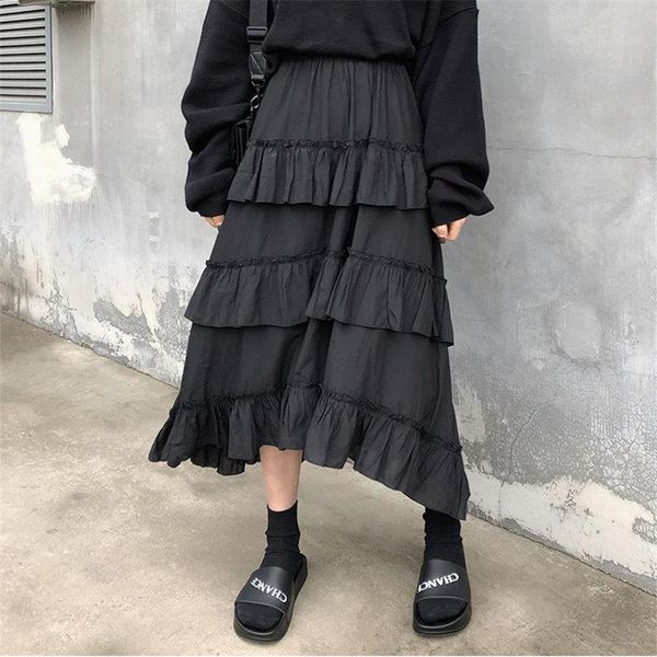women high waist new design elegance solid 2020 women loose high waist multi-layers chiffon all-match a-line cake skirts, Black
women high waist new design elegance solid 2020 women loose high waist multi-layers chiffon all-match a-line cake skirts, Black