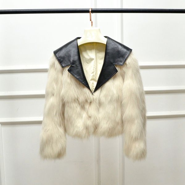 design women's fashionable complete luxury by sheep's leather suit collar genuine fox skin coat ladies winter thick jacket uxta, Black
design women's fashionable complete luxury by sheep's leather suit collar genuine fox skin coat ladies winter thick jacket uxta, Black