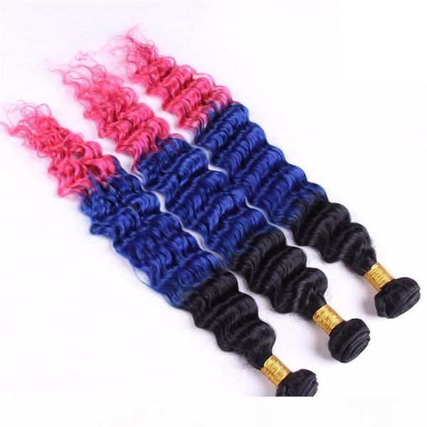 1b blue pink ombre peruvian human hair bundle deals 3pcs dark root blue pink three tone ombre human hair weave bundles deep wave, Black
1b blue pink ombre peruvian human hair bundle deals 3pcs dark root blue pink three tone ombre human hair weave bundles deep wave, Black
