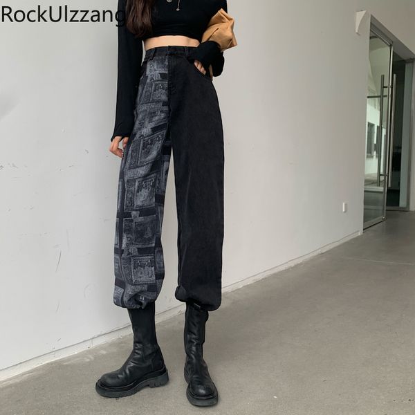 patchwork contrast graffiti black vintage loose straight high waist denim pant jeans trouser boyfriend fashion baggy streetwear y1214, Blue
patchwork contrast graffiti black vintage loose straight high waist denim pant jeans trouser boyfriend fashion baggy streetwear y1214, Blue