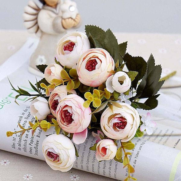 1 bouquet artificial flowers silk flower european fall small tea bud fake leaf wedding home party vases for decoration f bbygri 
1 bouquet artificial flowers silk flower european fall small tea bud fake leaf wedding home party vases for decoration f bbygri