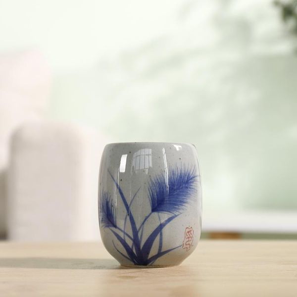 chanshova 175ml китайская ретро ручная голосовая синяя и белая фарфоровая чашка china home office большие керамические чашки h216 sqcbwk