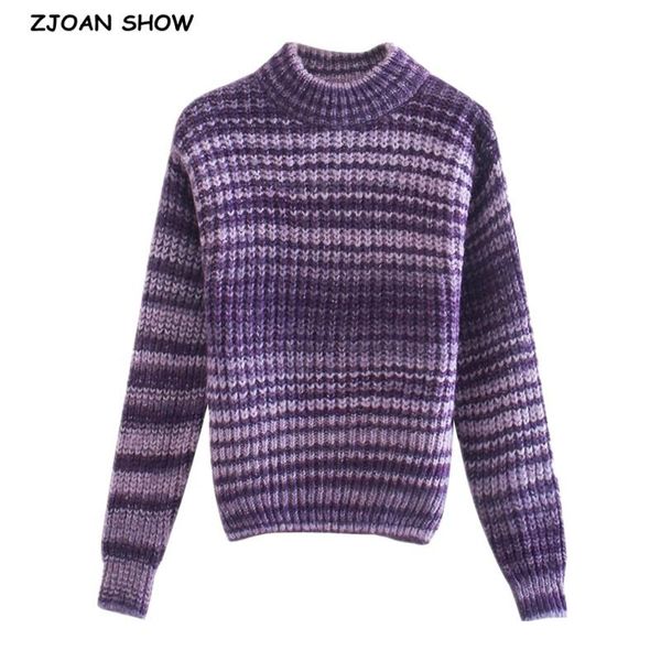 women's sweaters 2021 autumn women purple striped knitting turtleneck sweater vintage pullover knitwear long sleeve base jumper casual, White;black
women's sweaters 2021 autumn women purple striped knitting turtleneck sweater vintage pullover knitwear long sleeve base jumper casual, White;black