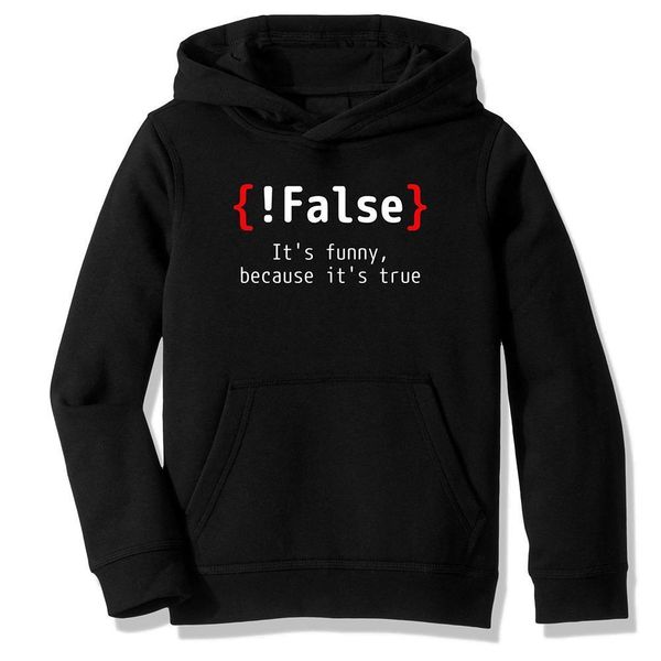fleece hooded sweatshirt hoodies it's funny because it's true funny developer programmer coder joke casual clothing, Black
fleece hooded sweatshirt hoodies it's funny because it's true funny developer programmer coder joke casual clothing, Black