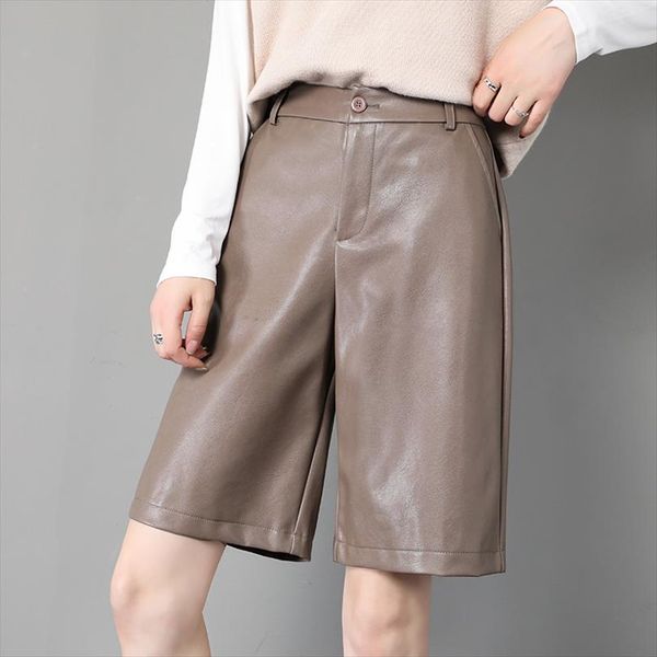 autumn winter pu leather chic womens half pants new 2020 high waist wide leg pants elegant female ladies trousers pocket, Black;white
autumn winter pu leather chic womens half pants new 2020 high waist wide leg pants elegant female ladies trousers pocket, Black;white
