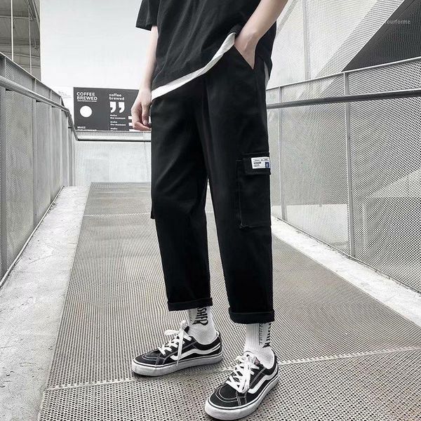 men's pants bxyichen overalls male tide brand ins hong kong style loose straight casual trend wild nine points summer thin section1, Black
men's pants bxyichen overalls male tide brand ins hong kong style loose straight casual trend wild nine points summer thin section1, Black