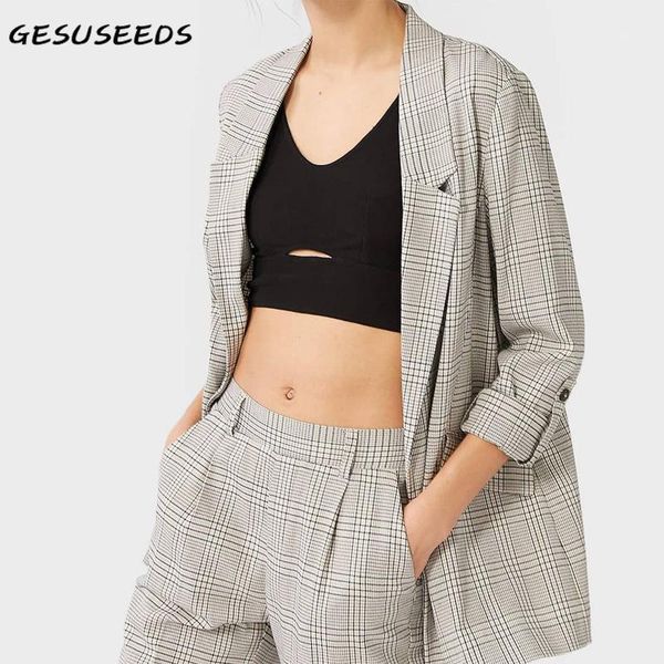 vintage blazer women long sleeve plaid jacket autumn notched jacket elegant long blazers women fashion coat office lady fall1, White;black
vintage blazer women long sleeve plaid jacket autumn notched jacket elegant long blazers women fashion coat office lady fall1, White;black