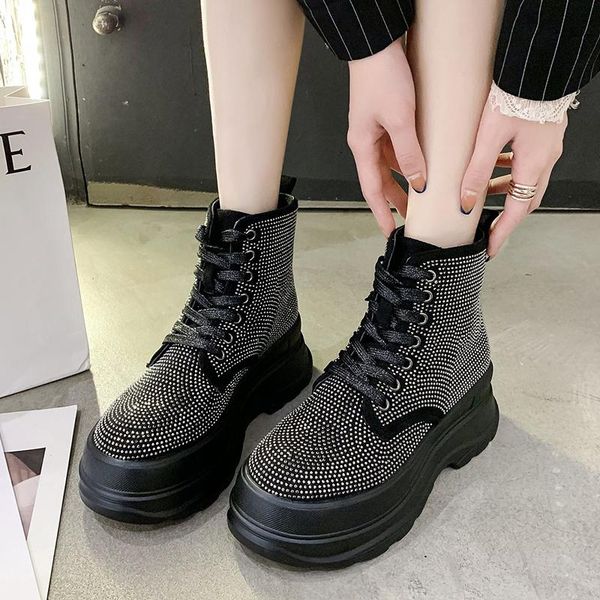 boots rimocy black silver crystal women platform winter thick bottom lace up ankle female fashion rhinestones chunky shoes
boots rimocy black silver crystal women platform winter thick bottom lace up ankle female fashion rhinestones chunky shoes