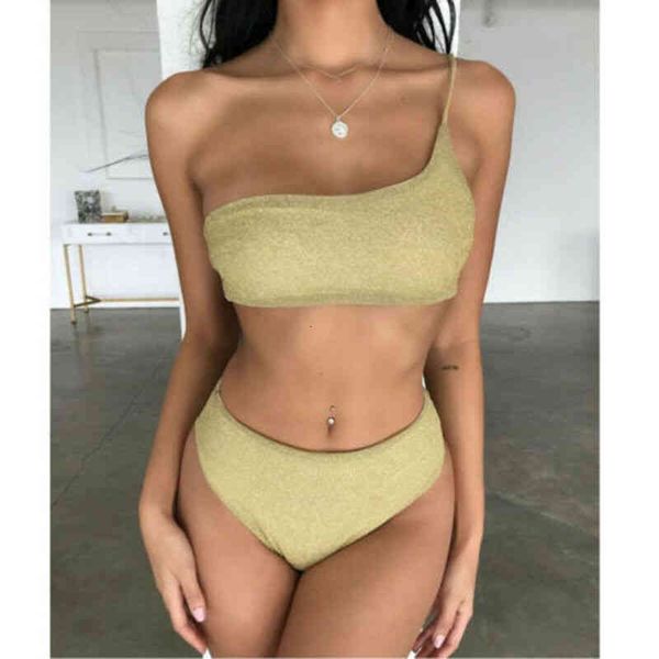 Women Shiny Sequined One Shoulder Bandage Gold Bikini Set Padded Push Up Bra Swimsuit Bathing Beachwear Swimwear Summer, White;black
Women Shiny Sequined One Shoulder Bandage Gold Bikini Set Padded Push Up Bra Swimsuit Bathing Beachwear Swimwear Summer, White;black