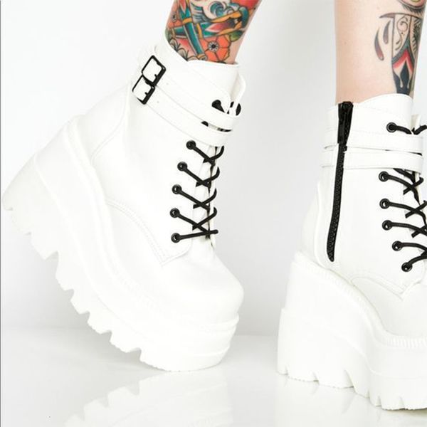 new 2020 big size 43 ins cool platform wedges high heels women shoes ankle boots female botas de mujer, Black
new 2020 big size 43 ins cool platform wedges high heels women shoes ankle boots female botas de mujer, Black