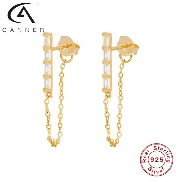 stud canner one-ssquare chain earrings for women 100% real 925 sterling silver piercing fine jewelry pendientes, Golden;silver
stud canner one-ssquare chain earrings for women 100% real 925 sterling silver piercing fine jewelry pendientes, Golden;silver