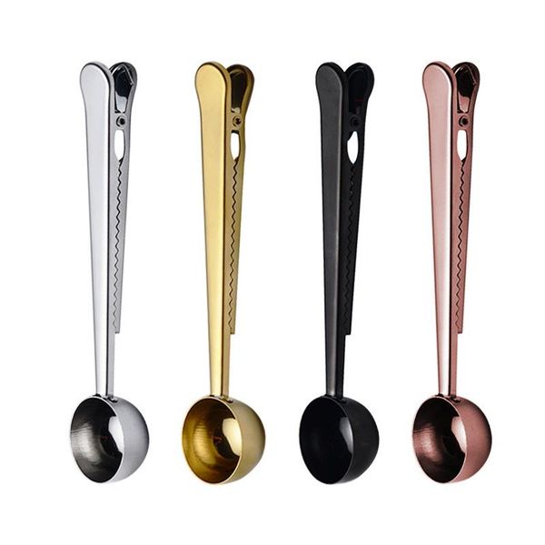 2020 new fashion two-in-one stainless steel coffee spoon sealing clip kitchen gold accessories recipient cafe decoration
2020 new fashion two-in-one stainless steel coffee spoon sealing clip kitchen gold accessories recipient cafe decoration
